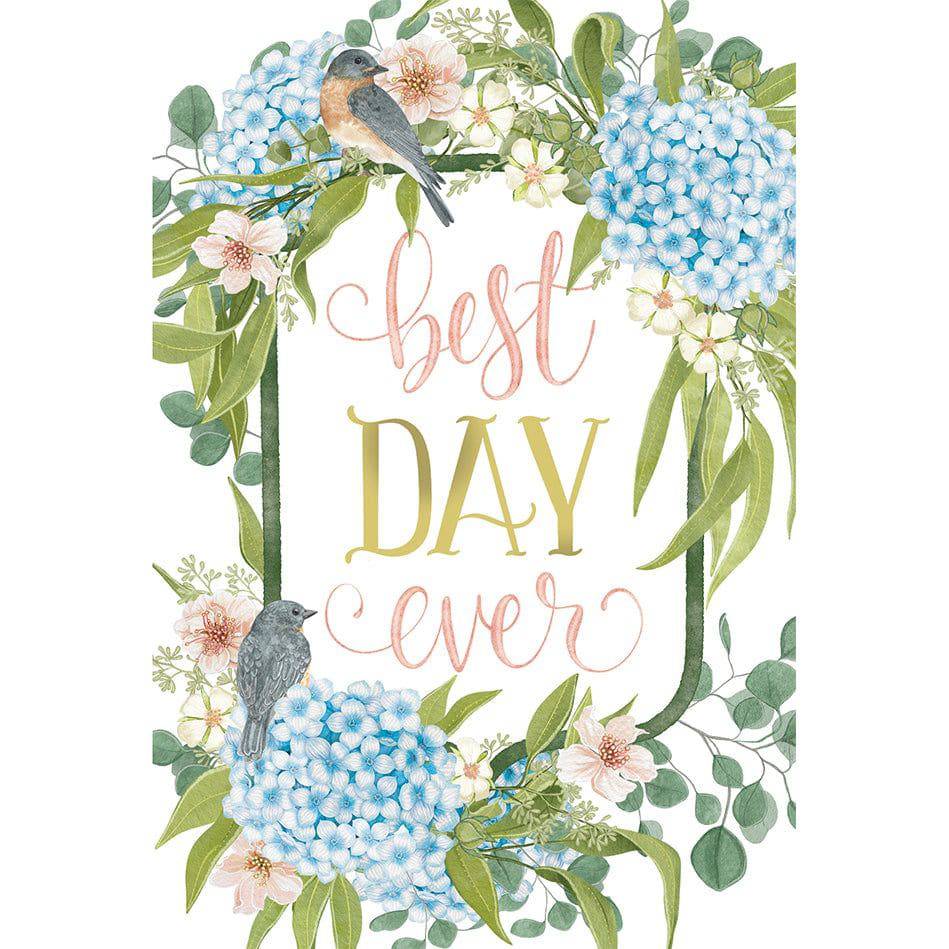 Pictura Best Day Ever Wedding Card from Sienna's Garden collection, featuring elegant floral design and greeting for special occasions.